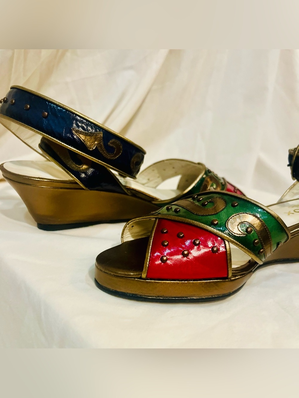 Paradox by Zalo :: Multicolored Collector’s Vintage Leather Wedges